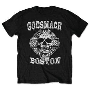 Image of Godsmack - Boston Skull Unisex Large T-Shirt - Black