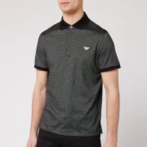 Image of Emporio Armani Textured Polo Shirt Black Size S Men