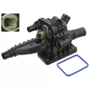 Image of Thermostat with housing seal and temperature switch 106066 by Febi Bilstein