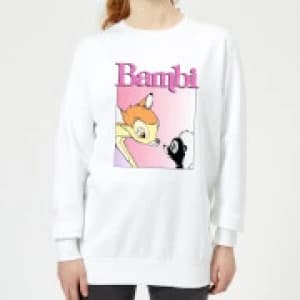 Image of Disney Bambi Nice To Meet You Womens Sweatshirt - White