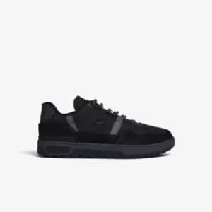 Image of Mens Lacoste T-Clip Winter Textile and Leather Outdoor Shoes Size 10 UK Black & Dark Grey