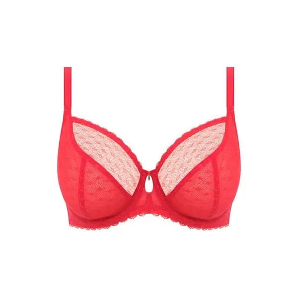 Image of Freya Signature Underwired Plunge Bra - Red 32FF