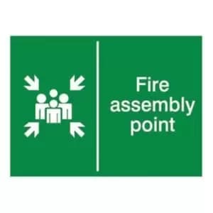 Image of The House Nameplate Company Fire Assembly Point Fire Information Sign, (H)150mm (W)200mm