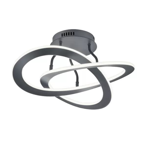 Image of Oakland Modern 40W LED Semi Flush Light Anthracite 3000K