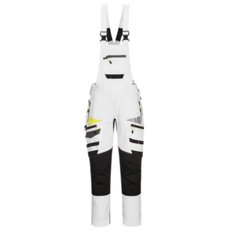 Image of Portwest DX4 Work Bib and Brace DX441WGRS Colour: White / Grey