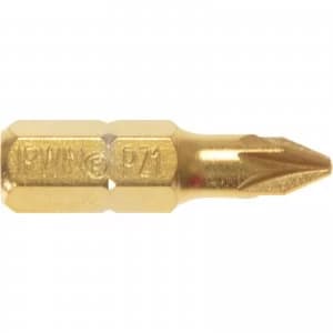 Image of Irwin Pozi Titanium Coated Screwdriver Bit PZ2 25mm Pack of 2