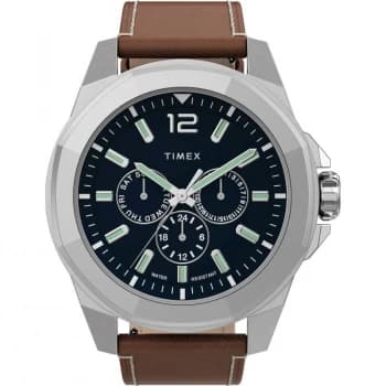 Image of Timex Blue And Tan 'City Collection' Watch - TW2U42800 - multicoloured