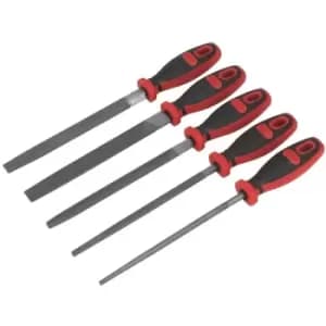 Image of AK586 Smooth Cut Engineers File Set 5pc 200mm - Sealey