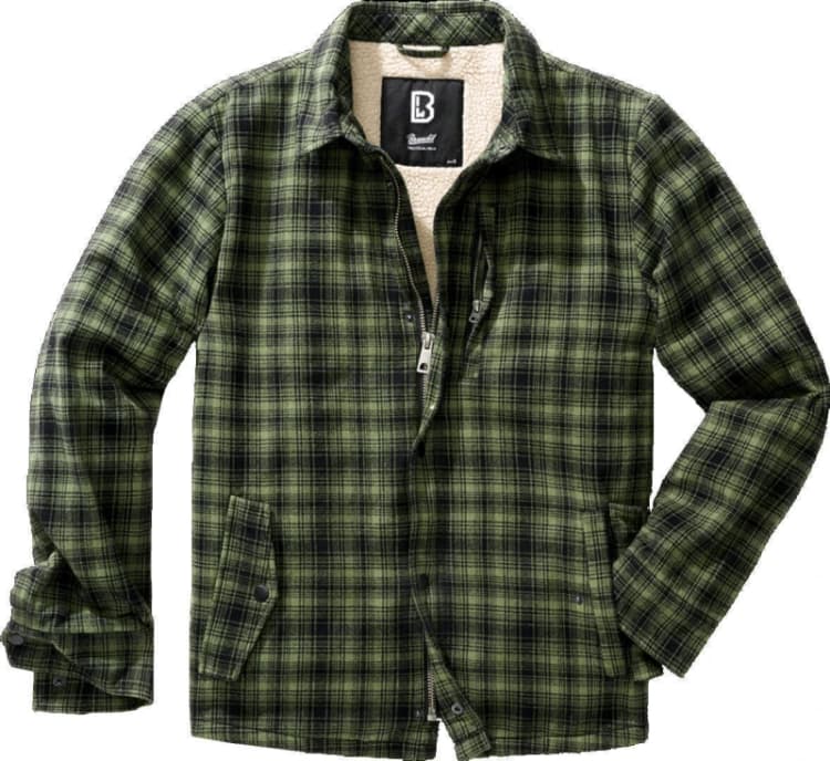 Image of Brandit Classic Sherpa Jacket Between-seasons Jacket olive Black L Men