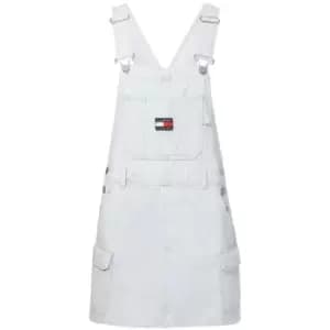 Image of Tommy Jeans Womens Denim Dungaree Dress - Blue