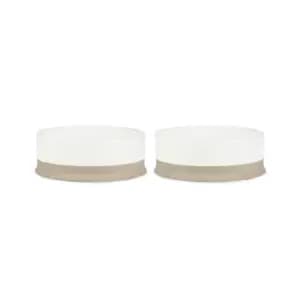 Image of Scruffs Set of 2 Scandi Pet Bowls Cream