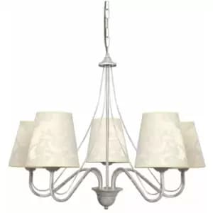 Image of Helam Malbo Multi Arm Chandeliers With Shades White, Gold 65cm