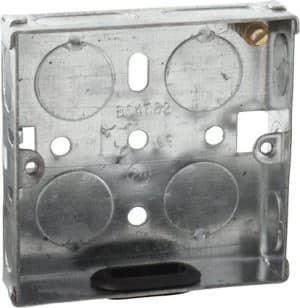 Image of KnightsBridge 1G 16mm Galvanised Steel Back Box