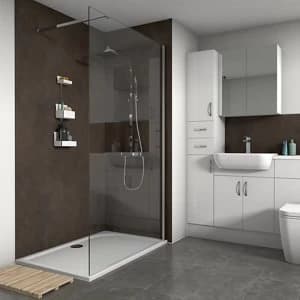 Image of Splashwall Copper oxide Shower Panel (H)2420mm (W)1200mm (T)11mm