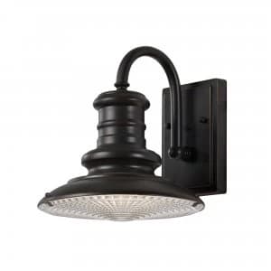 Image of 1 Light Outdoor Small Dome Wall Lantern Light Restoration Bronze IP44, E27