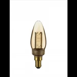Image of TCP 1 pack Small Screw E14/SES LED 65 Lumens Vinta ge Twisted Candle Light Bulb