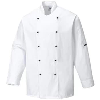 Image of C834WHR4XL - sz 4XL Somerset Chefs Jacket - White - Portwest