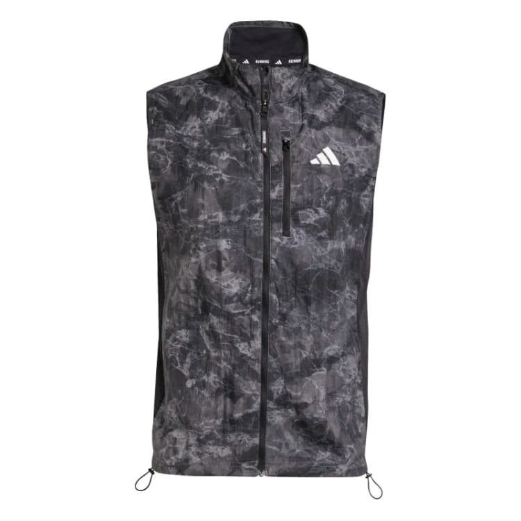 Image of Sleeveless jacket adidas Own the Run Spray Dye Gris Male M