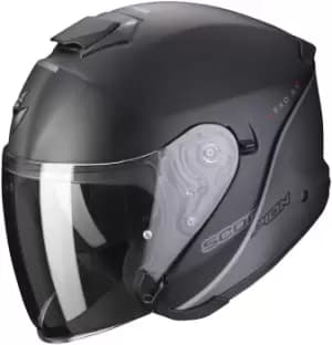 Image of Scorpion EXO-S1 Essence Jet Helmet, black-silver, Size 2XL, black-silver, Size 2XL