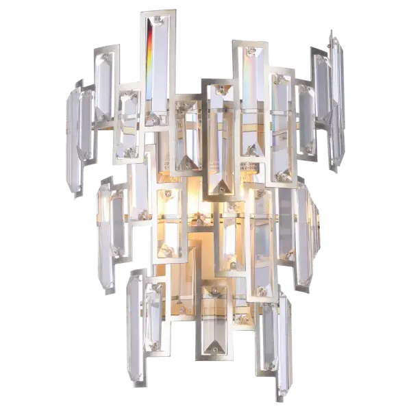 Image of St Petersburg 2 Light Wall Lamp Champagne, E14