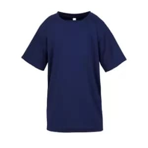 Image of Spiro Chidlrens/Kids Impact Performance Aircool T-Shirt (5-6 Years) (Navy)
