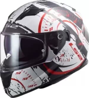 Image of LS2 FF320 Stream Evo Tacho Gloss White Black Red L