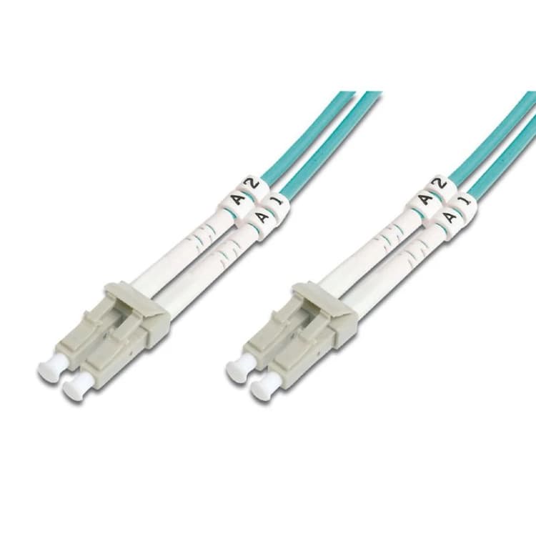 Image of FDL 0.5M OM4 50/125 LC-LC DLX 2.8mm FIBRE OPTIC CABLE - AQUA