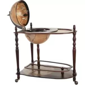 Image of Bar Globe Drinks Cabinet Wine Container Minibar Storage Trolley Table - Homcom