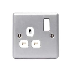 Image of Masterplug Metal Clad Switched Socket 1-Gang 13A