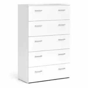 Image of Space Chest Of 5 Drawers In White