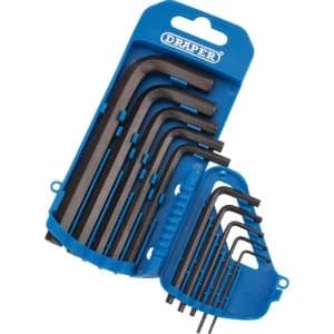 Image of Draper 10 Piece Hexagon Allen Key Set Imperial
