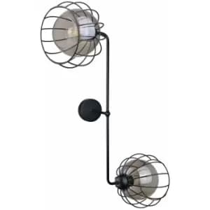 Image of Keter Solo Wall Lamp Black, 25cm, 2x E27