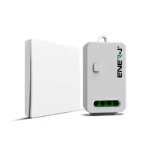Image of Ener-J 1 Gang Wireless Kinetic Switch + Non-Dimmable Receiver together in 1 pack