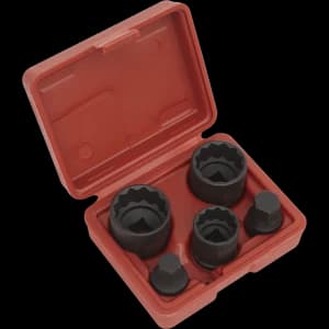 Image of Sealey 5 Piece 1/2" Drive Impact Hub Nut Socket and Bit Set for VAG Vehicles 1/2"