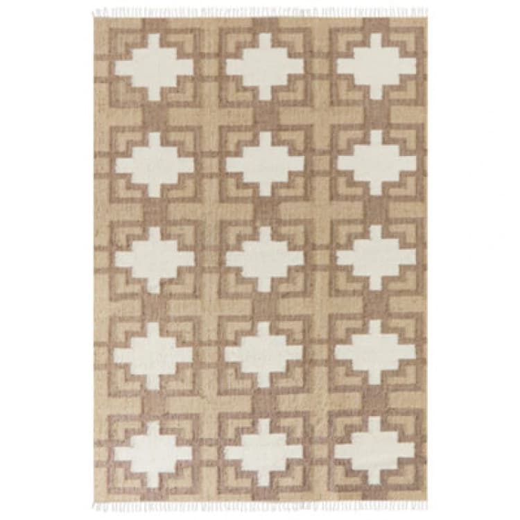 Image of Beliani Rug Konurtay Beige 160 X 230 Cm Jute