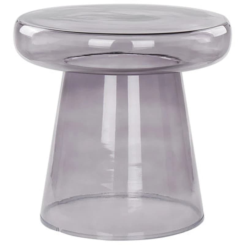Image of Beliani Side Table Caldera Glass Grey