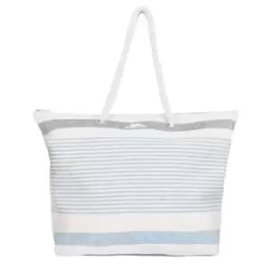 Image of Trespass Womens/Ladies Totba Tote Bag (25L) (White/Blue Stripe)
