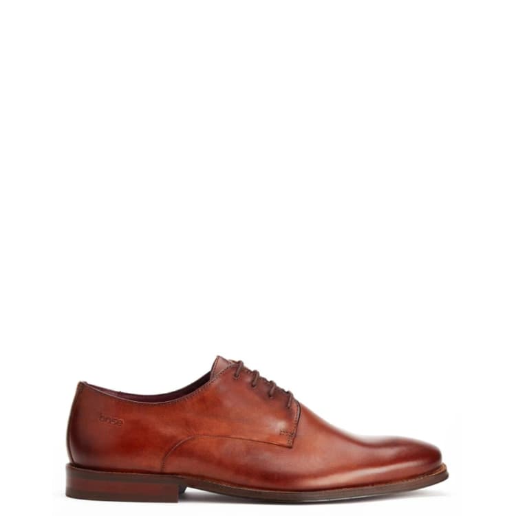Image of Base London Base London Men Marley Plain Toe Derby Shoe in Tan Size: 6 Tan 6 Male 5038538272007