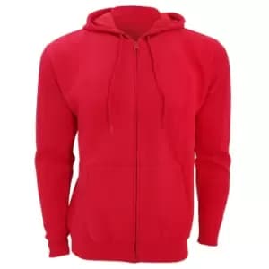 Image of SOLS Mens Seven Full Zip Hooded Sweatshirt / Hoodie (XXL) (Red)