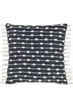 Image of Dhadit Striped Tufted Chunky Knit Polyester Filled Cushion