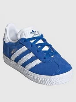 Image of adidas Originals Infant Gazelle I Trainers - Blue, Size 4
