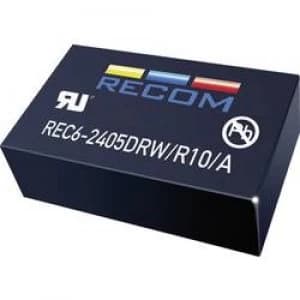 Image of RECOM REC6 0505SRWR10A REC6 0505SRWR10A 6W DCDC Converter REC6 0505SRWR10A 4.5 9 Vdc 5 Vdc 1 A 6 W