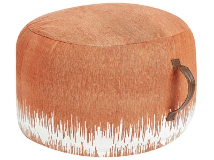 Image of Beliani Pouffe Kawai Cotton Orange
