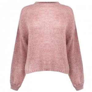 Image of NA-KD Crew Knit Jumper - Peachy Rose