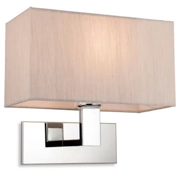 Image of Firstlight - Raffles Wall Lamp Chrome with Rectangle Oyster Shade