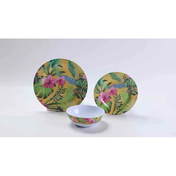 Image of Waterside 12Pc Hawaiian Melamine Dinner Set 6257