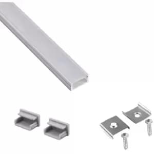 Image of Aluminium Surface Profile 2M For LED Light Strip With Opal Cover - Colour Aluminium - Pack of 1