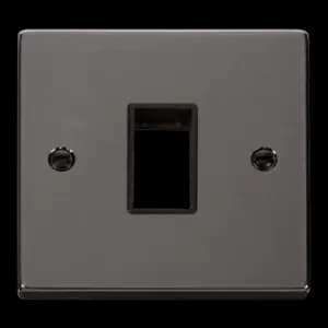 Image of Click Scolmore MiniGrid Single Switch Plate 1 Gang Aperture Black Nickel - VPBN401BK