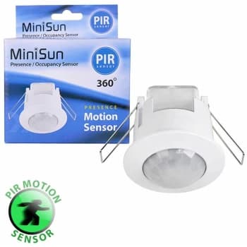 Image of Minisun - Recessed 360 Degree Pir Ceiling Occupancy Motion Sensor Light Switch