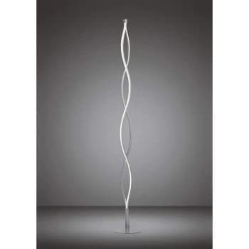 Image of Sahara 21W LED 3000K floor lamp, 1470lm, silver / frosted acrylic / polished chrome
